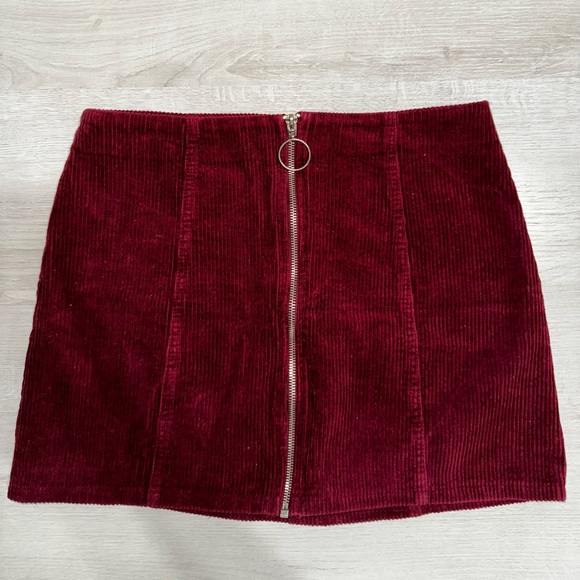 Dresses & Skirts - Burgundy corduroy skirt